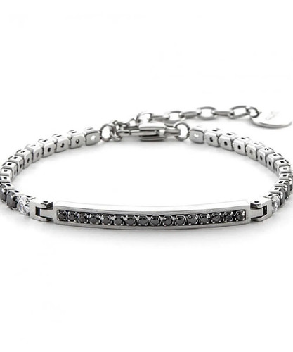 Bracciale steel tennis targa - bracciale,