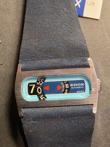 Vintage montre guichet - guichet, edox