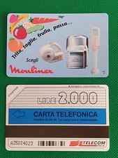 Scheda telefonica Nuova Magnetizzata Moulinex Moulinette da lire 2000 come foto