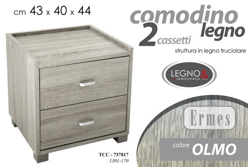 Comodino h44 cm 2 - comodino,