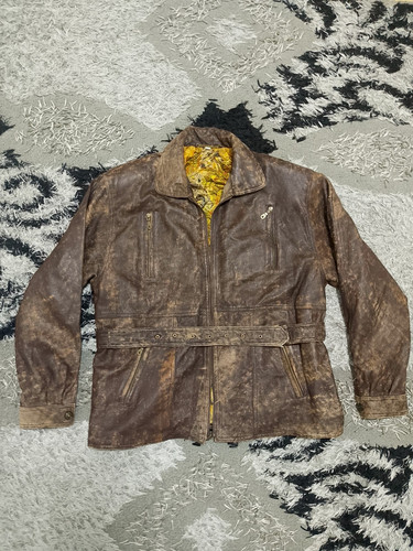 Giacca vintage pelle - , sbiadita