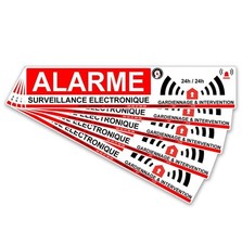 Set di 5 adesivi per allarme