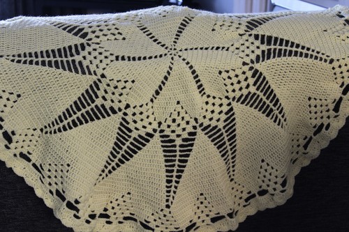 Unique crochet baby shawl - ,