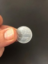 Moneta italia lire - moneta, 5