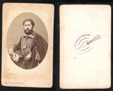 FOTO ORIGINALE MILITARE GARIBALDINO SPEDIZIONE DEI MILLE GARIBALDI