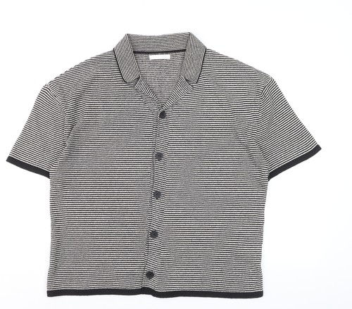 Polo uomo zara nera righe - polo,