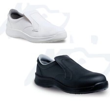 Scarpe Antinfortunistiche S2cucina Cuoco Ristorazione Chef Cameriere bianco nero