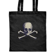 Borsa shopper classica nera 'Skull & Crossbones' (ZB00018831)