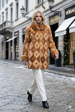 1146 Cappotto Vera Pelliccia