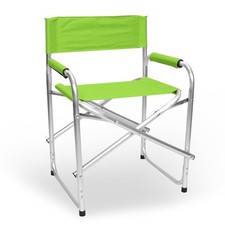 Sedia relax pieghevole Regista in alluminio con rivestimento in textilene verde