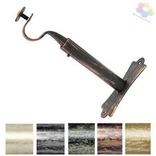 1 STAFFA IN FERRO BATTUTO SUPPORTO PER BASTONE TENDA TENDE STRAPPO CORDA PARETE