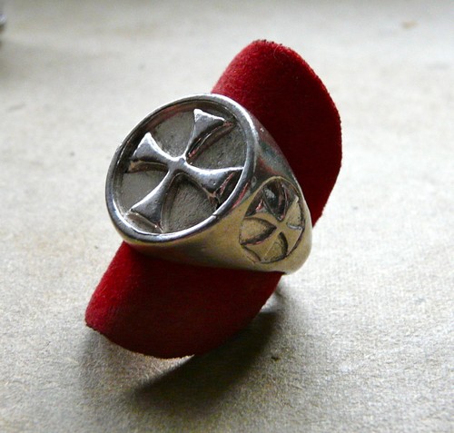 Anello templare argento - templare,