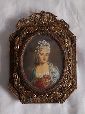 primi '900 - Miniatura con Pregiata Cornice in Filigrana di Ottone - Firmata