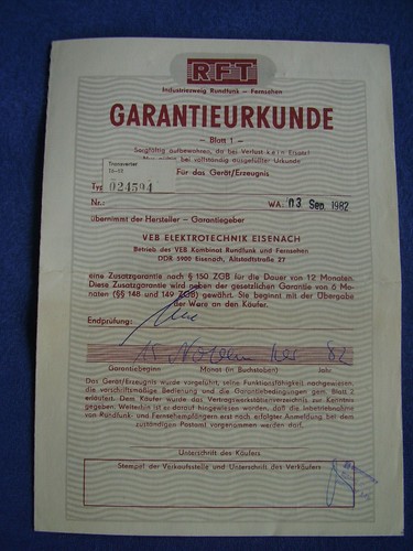 Rft certificato garanzia - certificato,