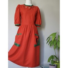 ABITO IN STILE TIROLESE ROSSO tg.48 it. Serles Austria