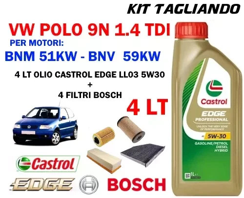 Kit tagliando polo 1 4 - vw,