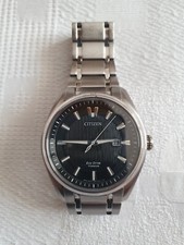 Orologio Quarzo Uomo Citizen Super Titanium AW1244-56E Nero Argento Cassa 42mm