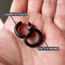 2 ORECCHINI NERI TRIBALE