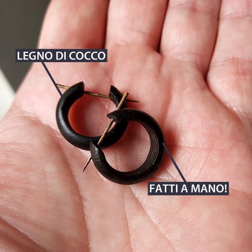 Orecchini neri tribale - orecchini,