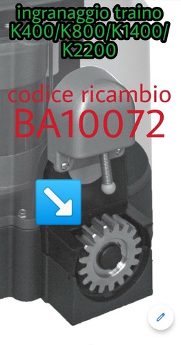 Ingranaggio traino ba10072 rib - ingranaggio,
