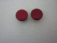 COPPIA TAPPI COPRIMANUBRIO APRILIA SCARABEO 50/100 cc Diam 15 mm ROSSO METALL