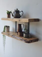 Coppia di Mensole in Legno Massello di Recupero  - Lunghezza Personalizzabile