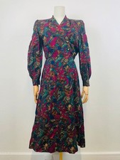 Abito vintage anni 80 blu rosa