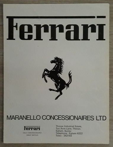 Brochure gamma ferrari 1978 - brochure,