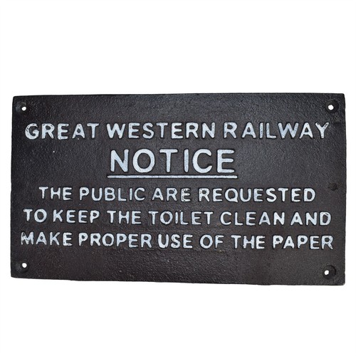 Great western notice - notice, toilette