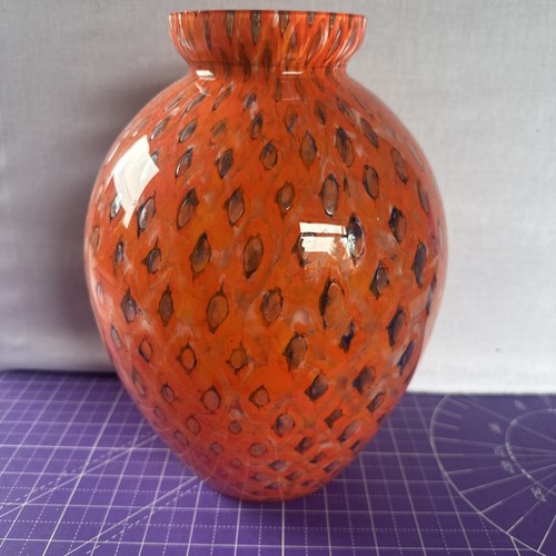 Vaso vetro trapuntato - vetro, a