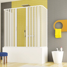 Box vasca a soffietto 3 Lati Apertura Centrale - in Pvc Varie misure