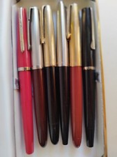 LOTTO DI SEI PENNE STILO ANNI 60/70: 3 PARKER, WING-FLOW, COLUMBUS, UNIVERSAL