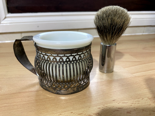 Vintage elaborate shaving - vintage, mug