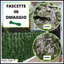 SIEPE ARTIFICIALE FINTA FOGLIE DI EDERA ROTOLO FRANGIVISTA RETE VERDE 1X3 1,5X3