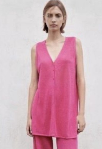Gilet smanicato zara - gilet, rosa