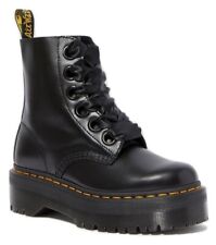 DR. MARTENS MOLLY BUTTERO NERO 6 FORI PLATFORM 24861001 ORIGINALI E NUOVI