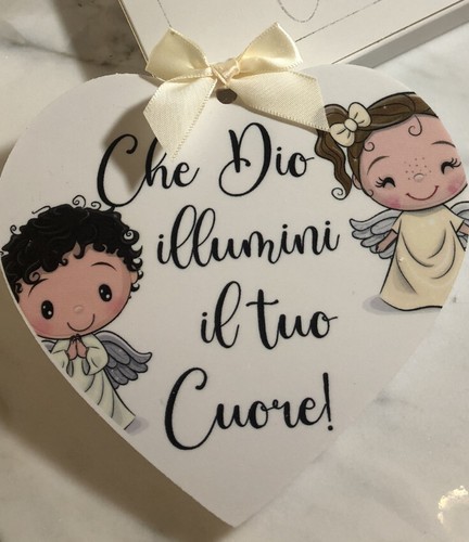 Cuore dedica bomboniera bimbo - cuore,