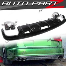 Diffusore nero tubi di scarico per AUDI A6 4G C7 berlina Avant S-Line MOPF 15-18