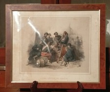 Jules David Litografia Seconda Guerra d'Indipendenza Italiana 1800 Zuavi