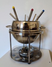 Set fonduta acciaio inox con