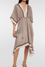 Abito in caftano di seta stampato Brunello Cucinelli taglia M $3995