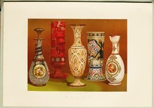 Grande Stampa D'Esposizione 1862 Vetro Ornamentale Di Hoffman