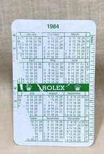 ROLEX 1984 1985 GREEN CALENDAR