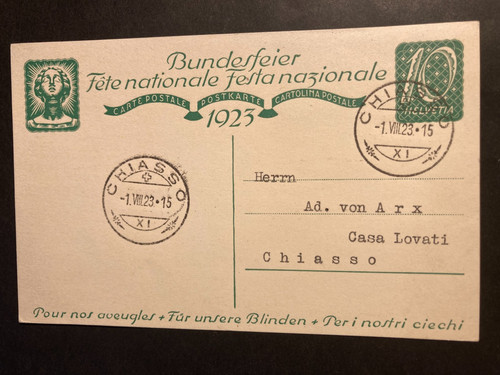 Svizzera 1923 cartolina