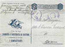 POSTA MILITARE-FINANZIERE DI MARE R. SCUOLA MECCANICI - VENEZIA-CENSURA (4 E 3)