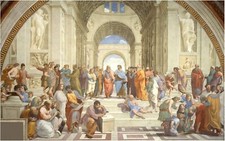 Poster Raffaello La Scuola di Atene, Decorazione Arte da Parete Filosofica Classica