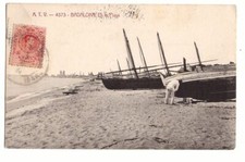 Badalona en la playa tarjeta