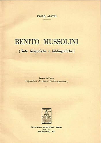 Benito mussolini note - benito,