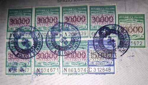 Cambiale 5000 lire con - lire,