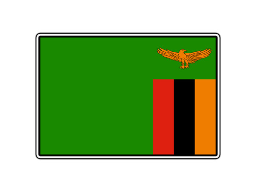 Adesivo zambia bandiera mondo - adesivo,